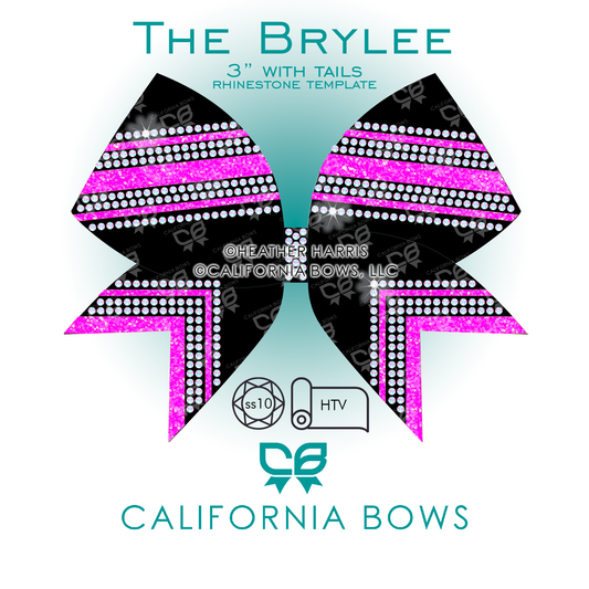 Brylee 3" Bow Rhinestone Vinyl Template Download