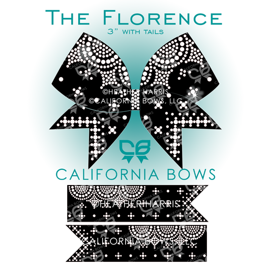 Florence 3" Bow Rhinestone Template Download