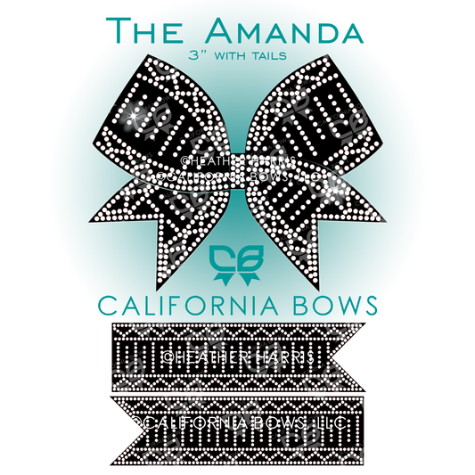 Amanda 3" Bow Rhinestone Template Download