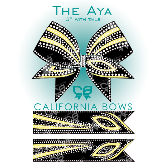 Aya 3" Bow Rhinestone Template Download