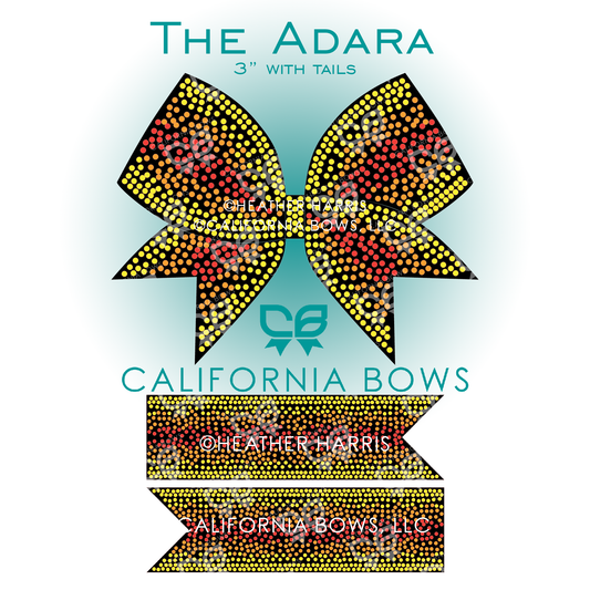 Adara 3" Bow Rhinestone Template Download