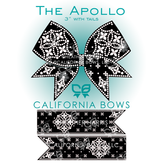 Apollo 3" Bow Rhinestone Template Download