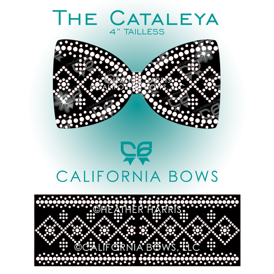 Cataleya 4" Tailless Bow Rhinestone Template Download