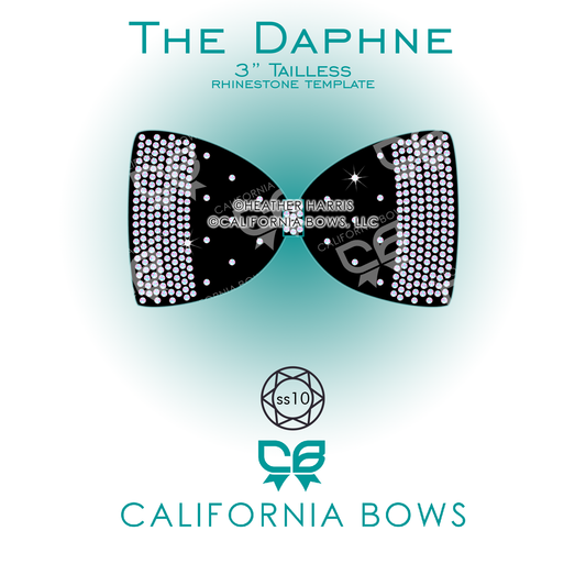 Daphne 3" Tailless Bow Rhinestone Template Download