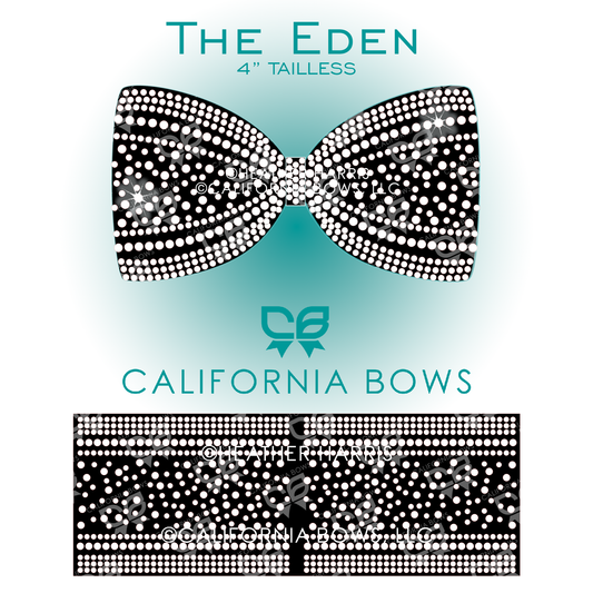 Eden 4" Tailless Bow Rhinestone Template Download