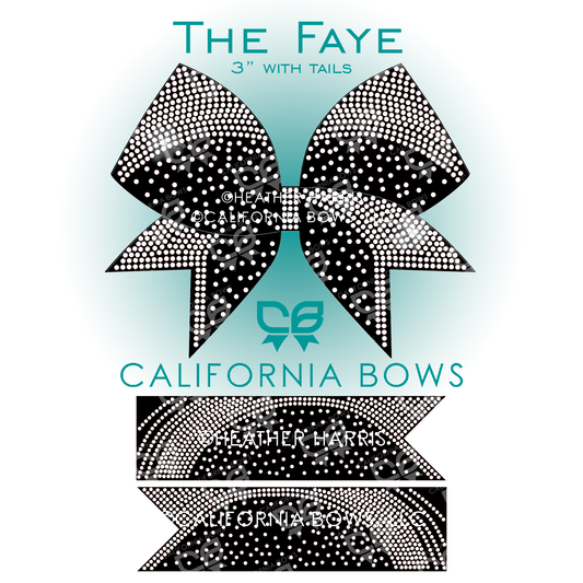 Faye 3" Bow Rhinestone Template Download
