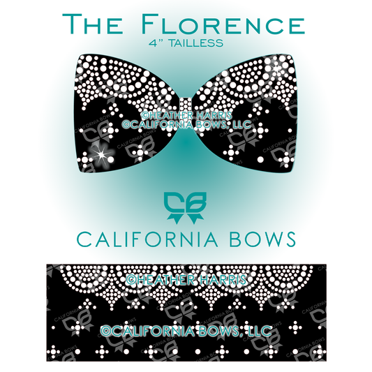 Florence 4" Tailless Bow Rhinestone Template Download