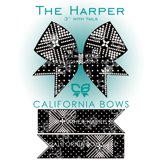 Harper 3" Bow Rhinestone Template Download