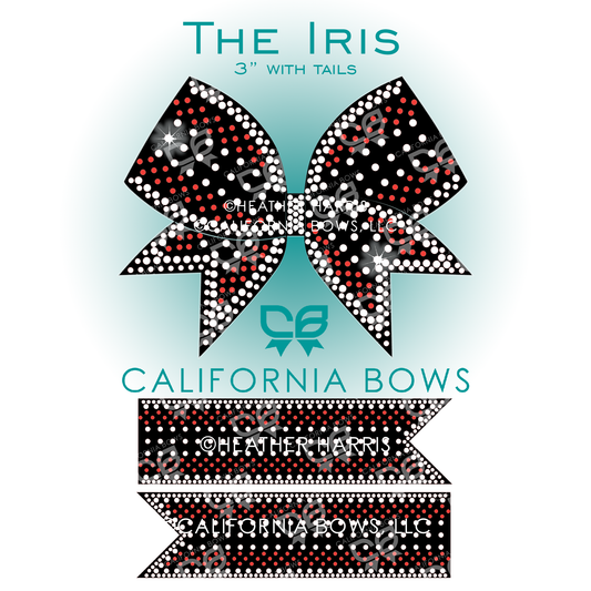 Iris 3" Bow Rhinestone Template Download