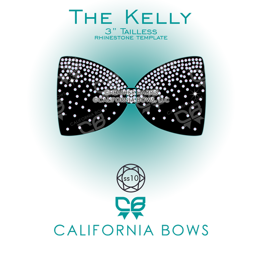 Kelly 3" Tailless Bow Rhinestone Template Download