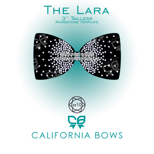 Lara 3" Tailless Bow Rhinestone Template Download