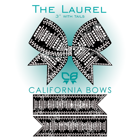 Laurel 3" Bow Rhinestone Template Download