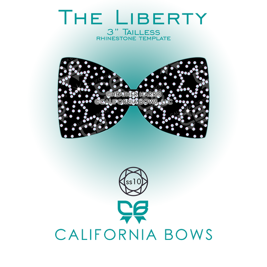 Liberty 3" Tailless Bow Rhinestone Template Download