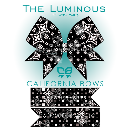 Luminous 3" Bow Rhinestone Template Download