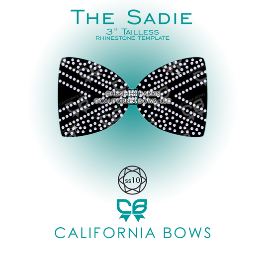 Sadie 3" Tailless Bow Rhinestone Template Download