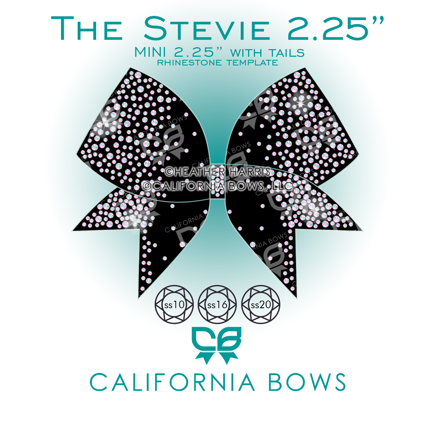 Stevie 2.25" Bow Rhinestone Template Download