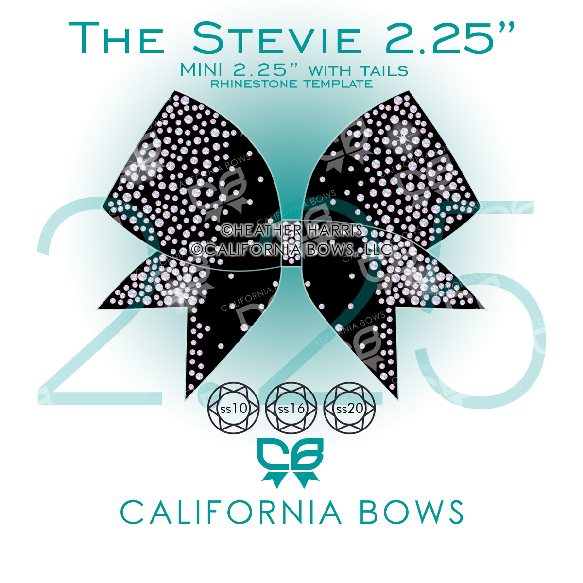 Stevie 2.25" Bow Rhinestone Template Download