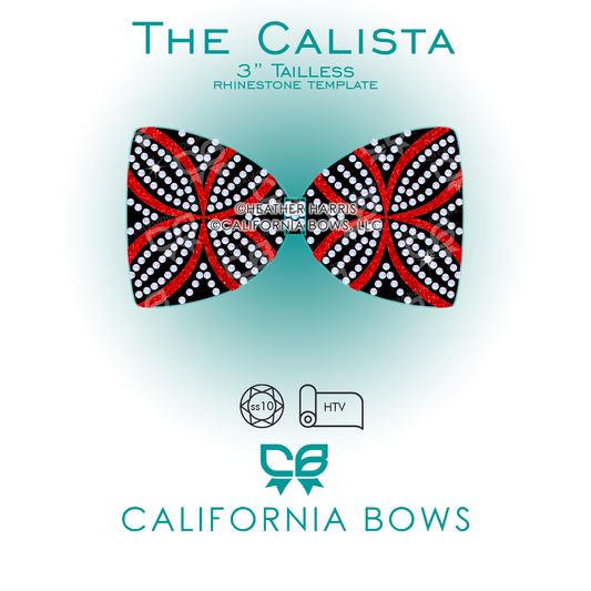 Calista 3" Tailless Bow Rhinestone & Vinyl Template Download