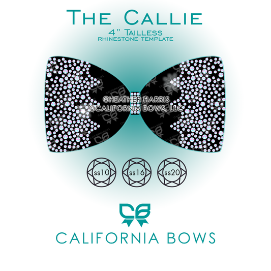 Callie 4" Tailless Bow Rhinestone Template Download