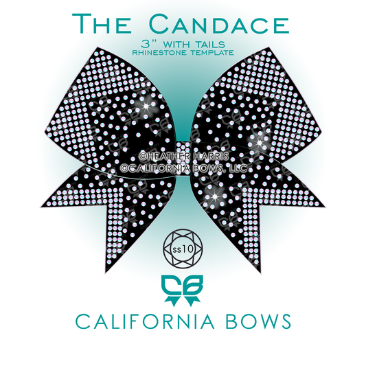 Candace 3" Bow Rhinestone Template Download