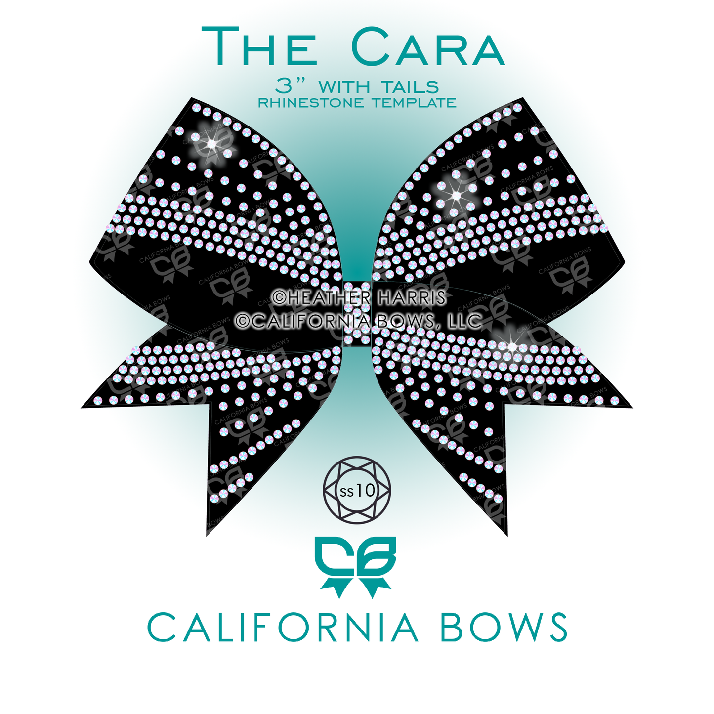 Cara 3" Bow Rhinestone Template Download