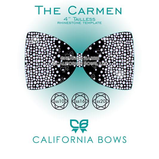 Carmen 4" Tailless Bow Rhinestone Template Download