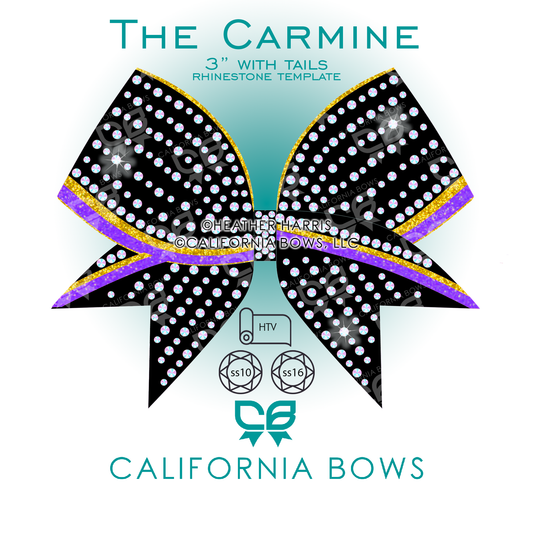 Carmine 3" Bow Rhinestone Template Download