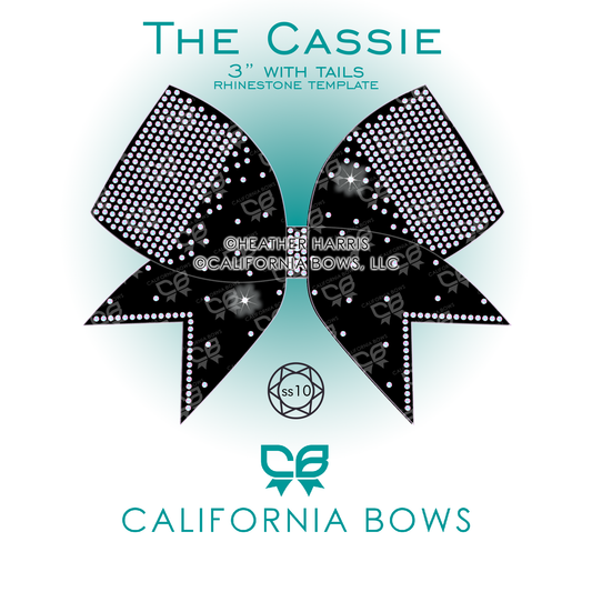 Cassie 3" Bow Rhinestone Template Download