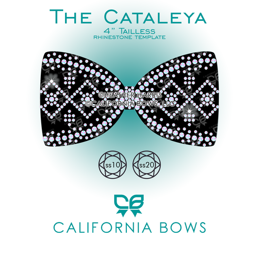 Cataleya 4" Tailless Bow Rhinestone Template Download