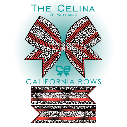 Celina 3" Bow Rhinestone Template Download