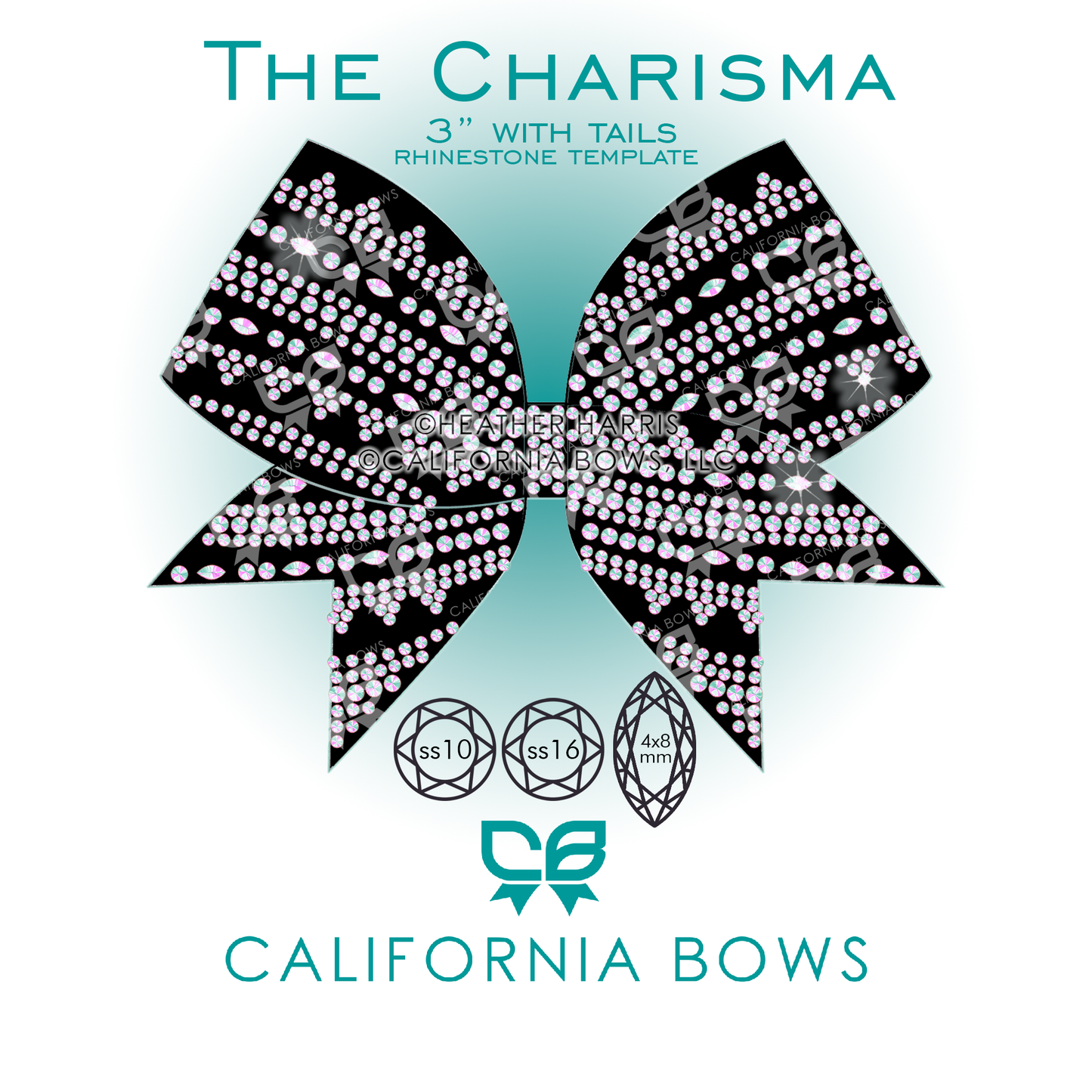 Charisma 3" Bow Rhinestone Template Download