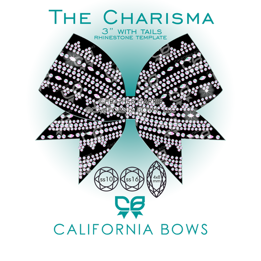 Charisma 3" Bow Rhinestone Template Download