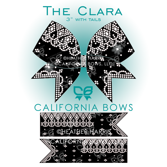 Clara 3" Bow Rhinestone Template Download