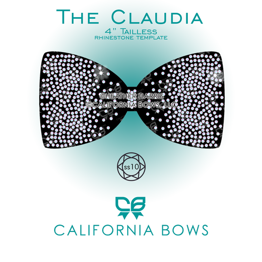 Claudia 4" Tailless Bow Rhinestone Template Download