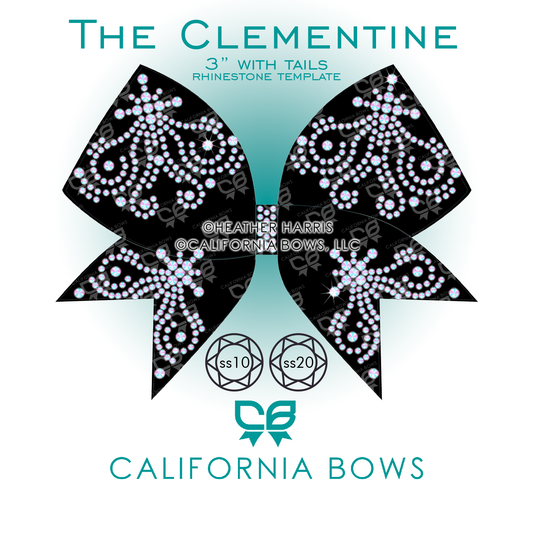 Clementine 3" Bow Rhinestone Template Download