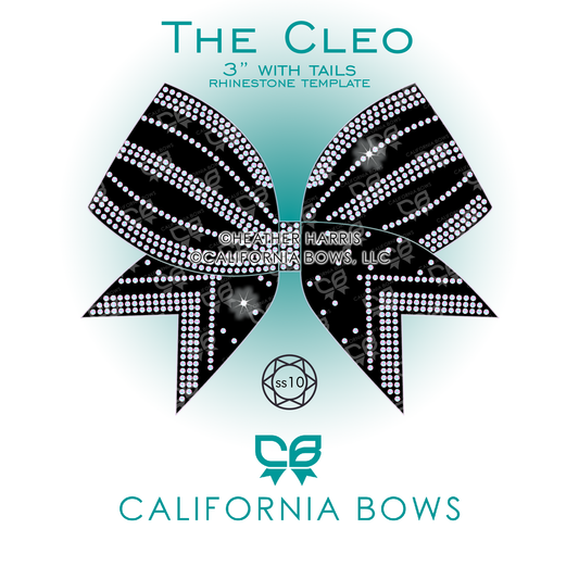 Cleo 3" Bow Rhinestone Template Download
