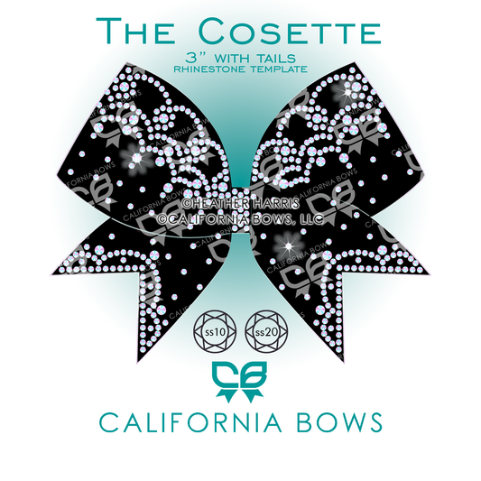 Cosette 3" Bow Rhinestone Template Download