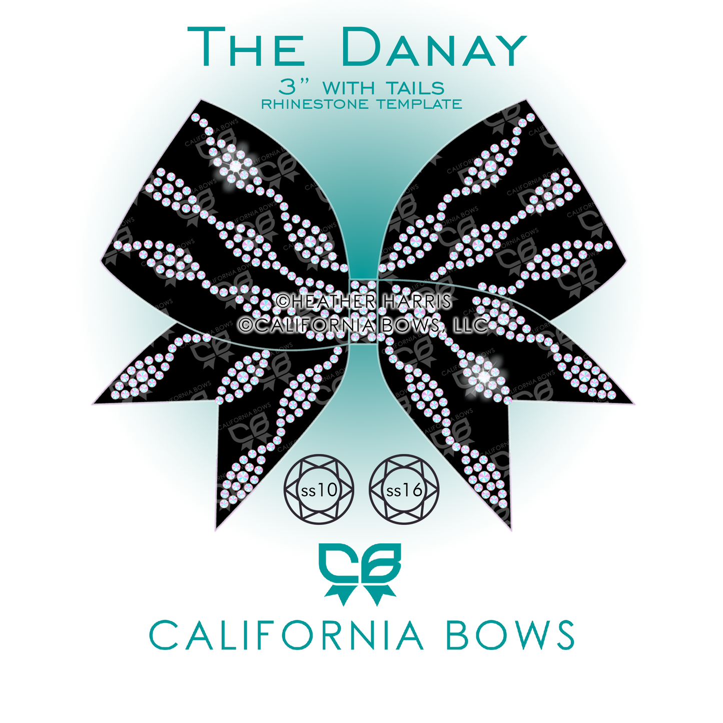 Danay 3" Bow Rhinestone Template Download