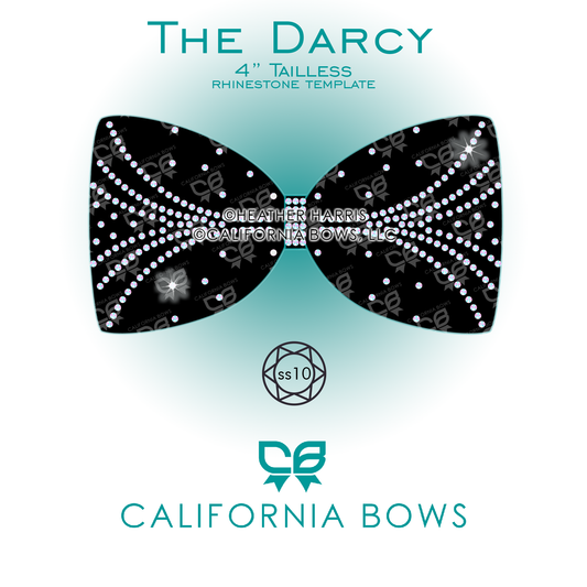 Darcy 4" Tailless Bow Rhinestone Template Download