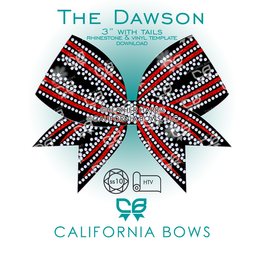 Dawson 3" Bow Rhinestone Template Download