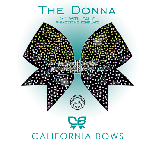 Donna 3" Bow Rhinestone Template Download