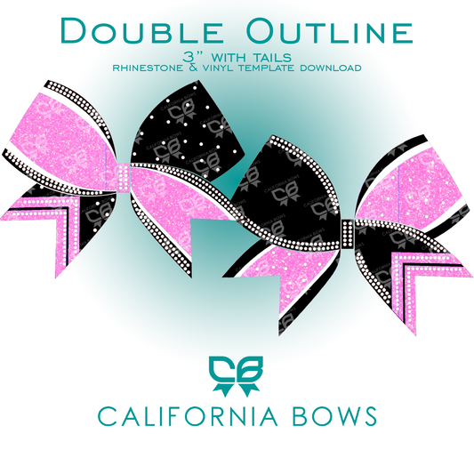 Vinyl Athletic Cheer Bow 3" Cheer Bow Rhinestones Template Download