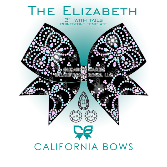 Elizabeth 3" Bow Rhinestone Template Download