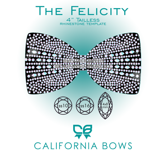Felicity 4" Tailless Bow Rhinestone Template Download