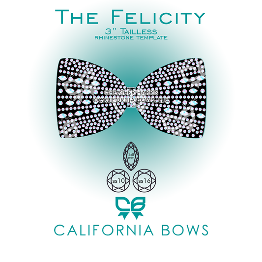 Felicity 3" Tailless Bow Rhinestone Template Download