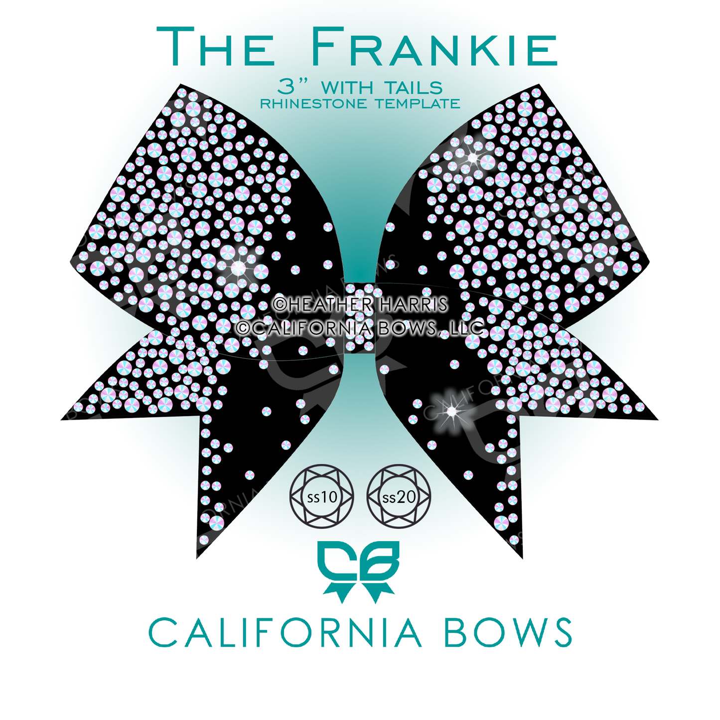 Frankie 3" Bow Rhinestone Template Download