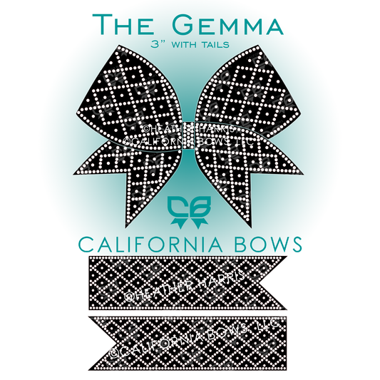 Gemma 3" Bow Rhinestone Template Download