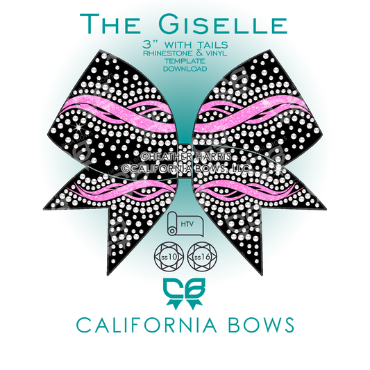Giselle 3" Bow Rhinestone Template Download