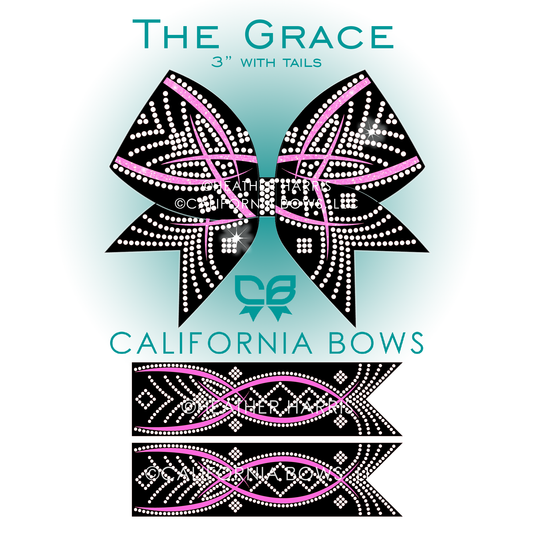 Grace 3" Bow Rhinestone & Vinyl Template Download