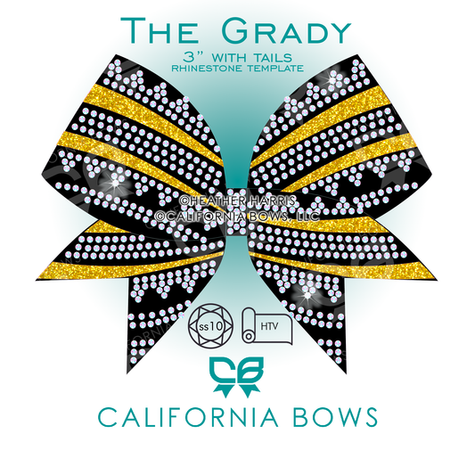 Grady 3" Bow Rhinestone Vinyl Template Download